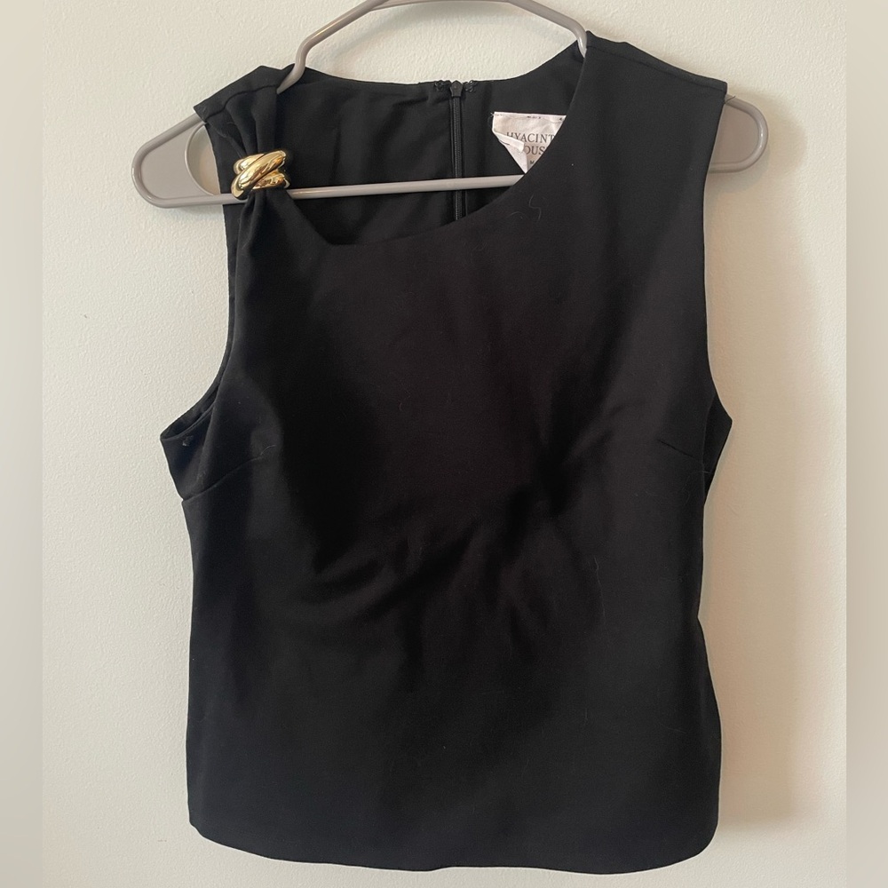 Black Asymmetrical Angelique Top